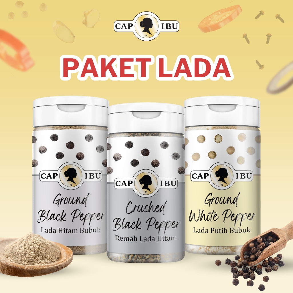 

[PAKET LADA] CAP IBU Bumbu Rempah Bubuk Varian Lada Premium