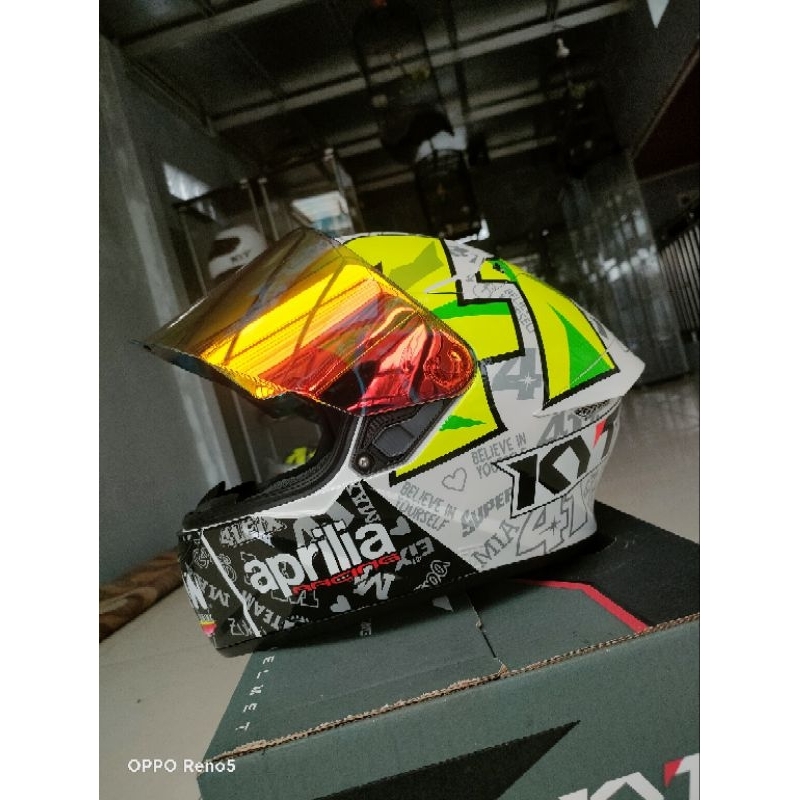 HELM KYT TT COURSE REPAINT ESPARGARO PAKET 2 VISOR