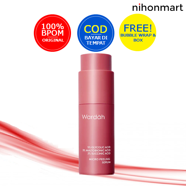 Wardah 5% Glycolic Acid 3% Maltobionic Acid 2% Succinic Acid Micro Peeling Serum 20ml