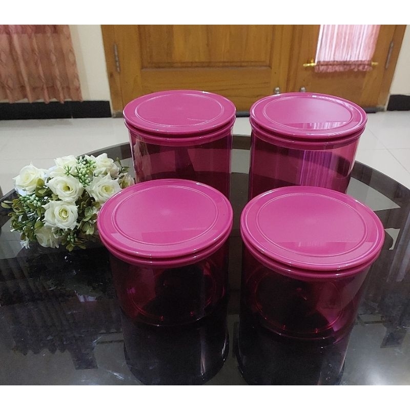 NEW Jolly Keeper Magenta Tupperware/ Toples lebaran/ Toples kristal Tupperware
