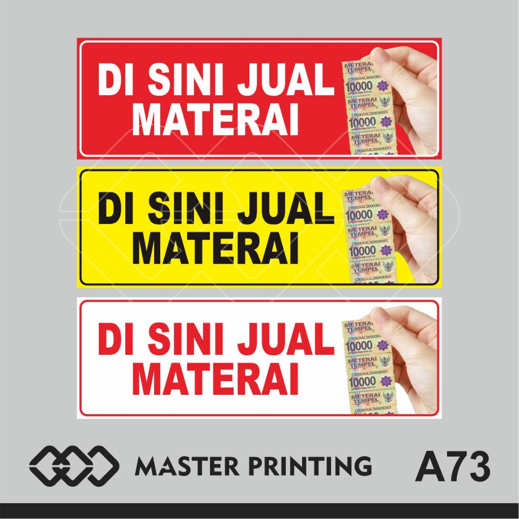 

A73 - Akrilik Di Sini Ada Jual Materai, Acrylic Sign, Tahan Air, Termurah, dan Bisa Custom