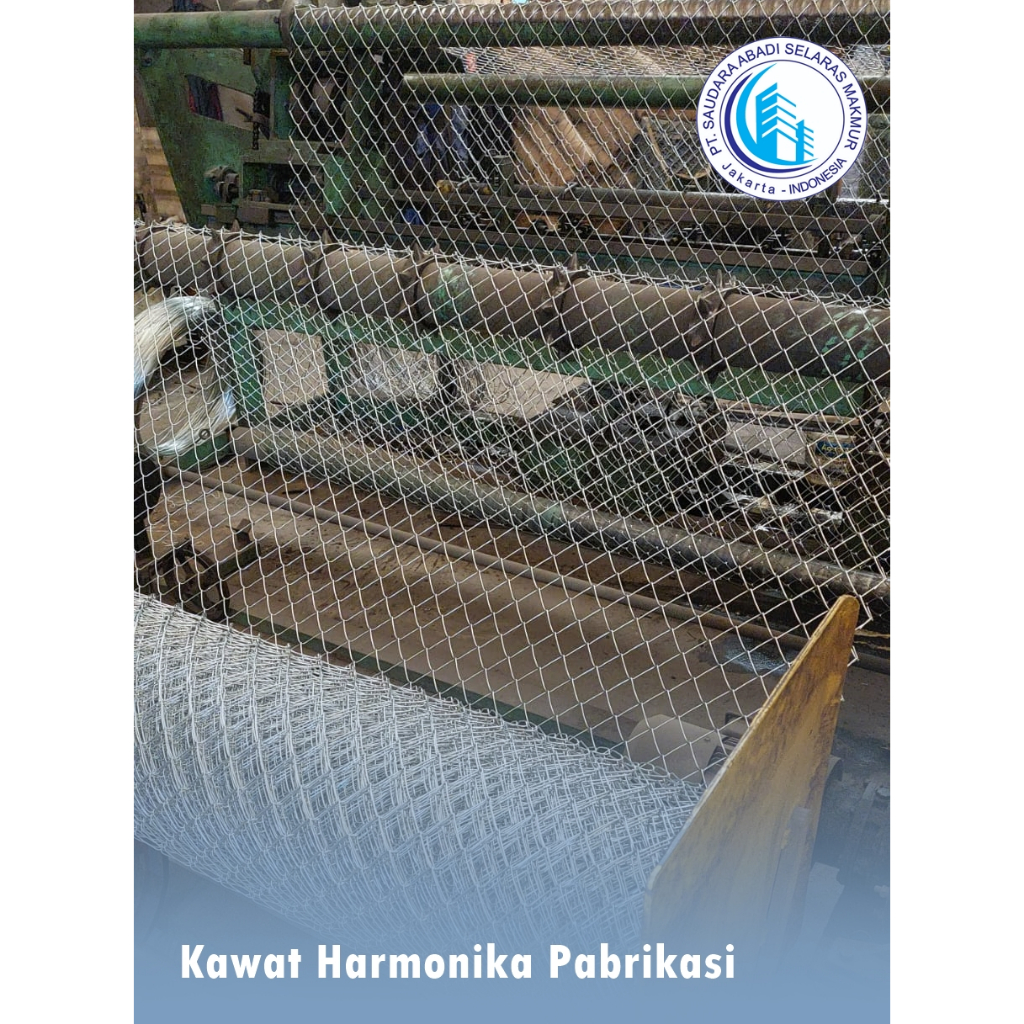 Kawat Harmonika 2.1mm Hotdip Galvanis ( 50x50 | 1 x 25 Meter )