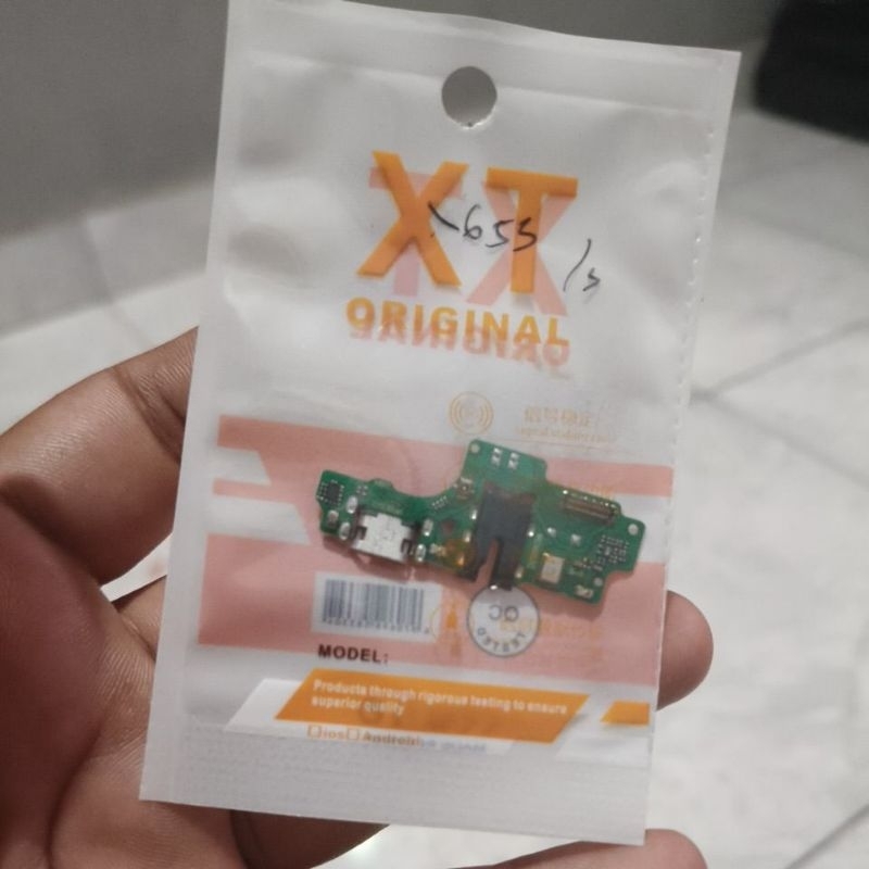 flexible konektor cas connector charger papan cas infinix smart 4 x653 + ic original