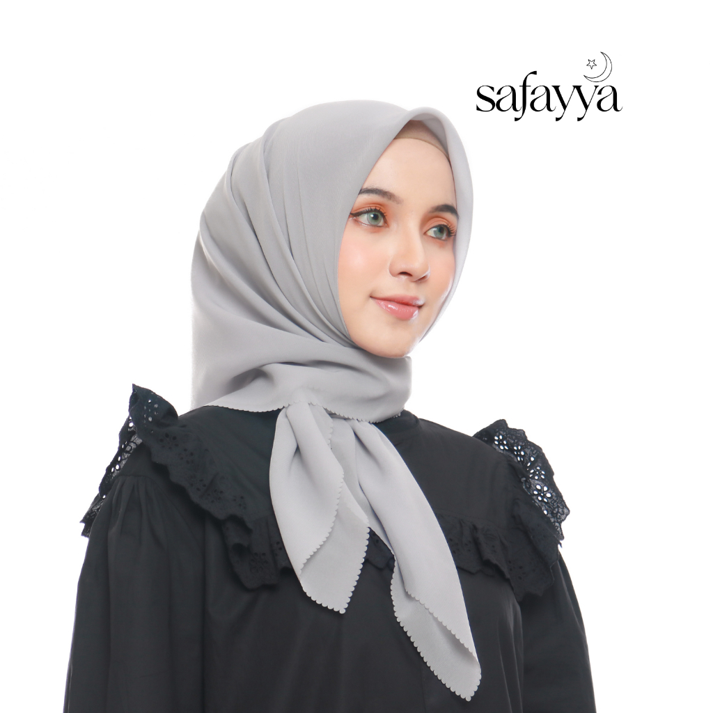 Safayya - Aisyah Vintage Scarf Polycotton Lasercut - Hijab Segi Empat Premium