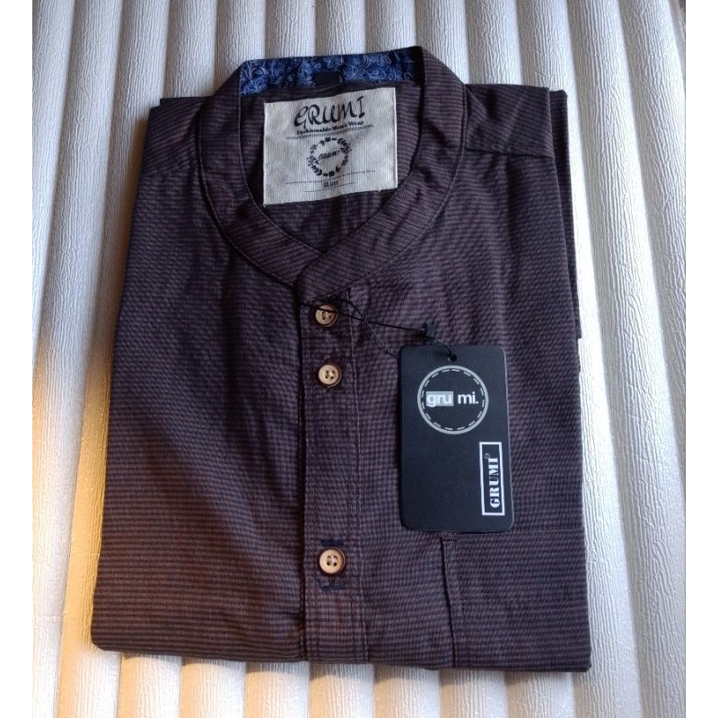 Kemeja Koko Grumi Motif Salur