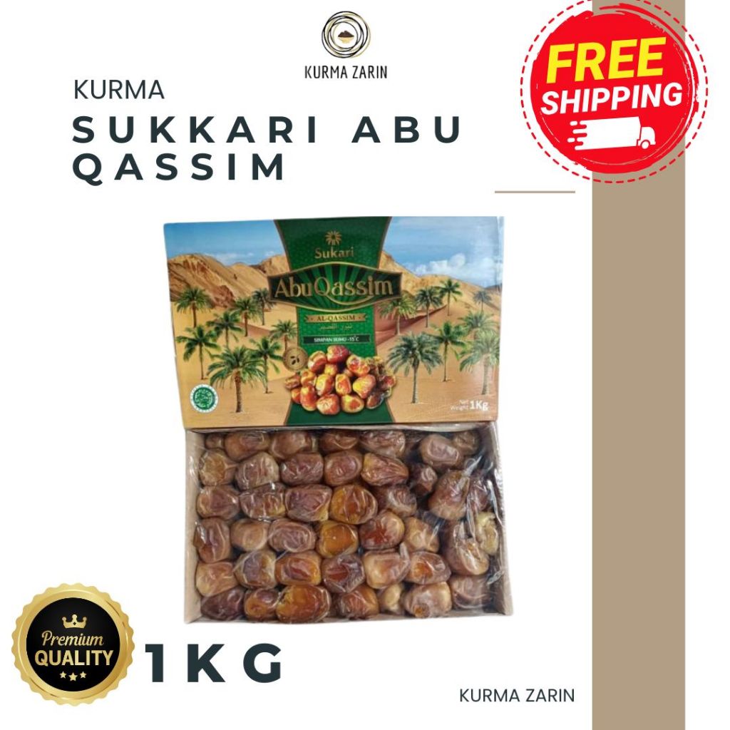 

Kurma Sukkari Abul Qasim Kemasan 1Kg Premium Grade AA