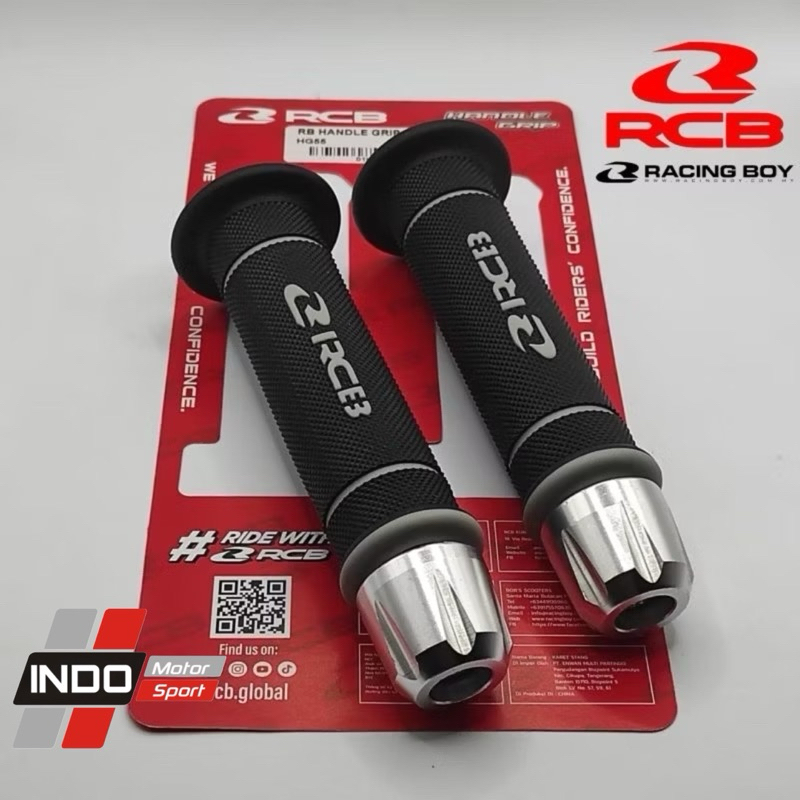 Handgrip Rcb Plus Jalu stang Cnc Pcx Nmax Dll Universal Semua Motor