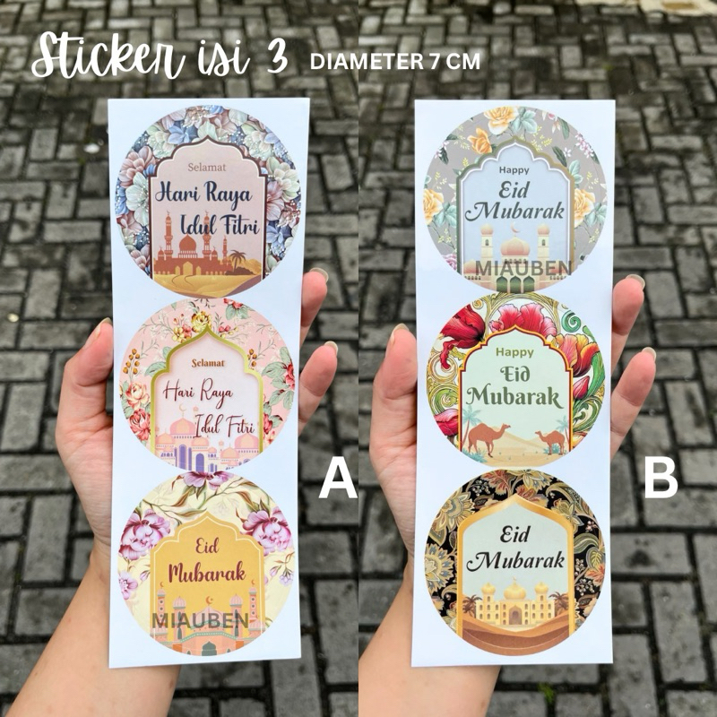 

3 sticker lebaran diameter 7cm