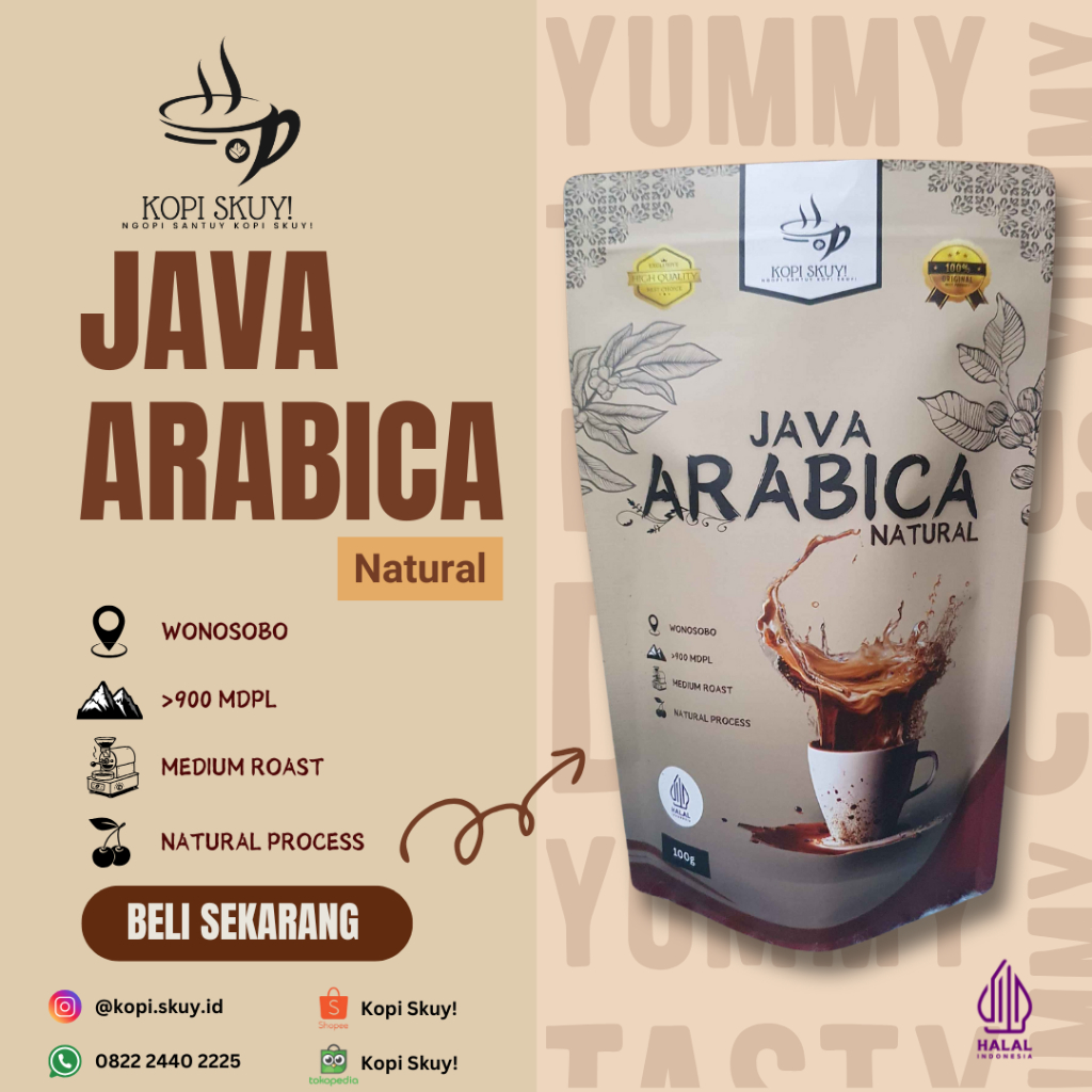 

Kopi Skuy! Java Arabica Natural - Bubuk Kopi 100 Gr