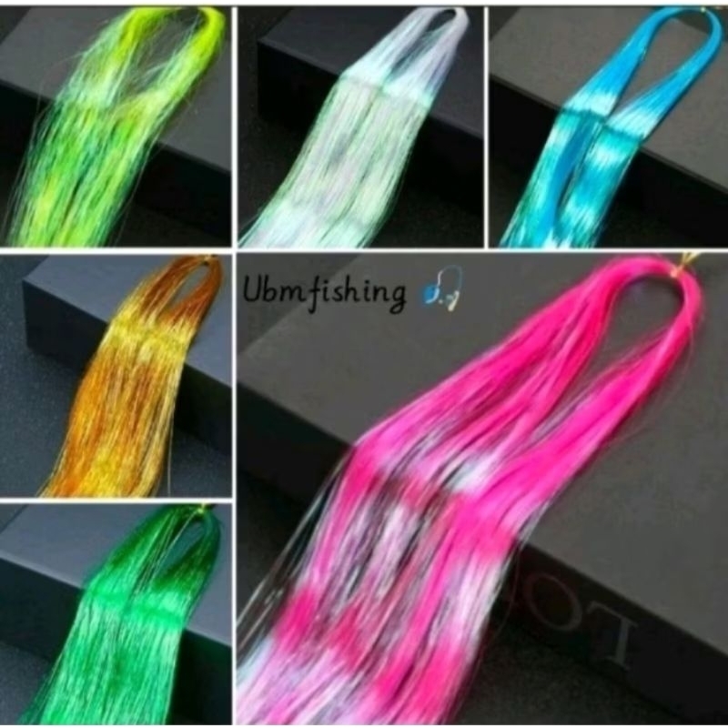 Bulu Mutiara SP Bulu Mutiara Kilat Umpan Pancing Assist Hook Bulu Kotrek Bulu Umpan Rintak Umpan Ton