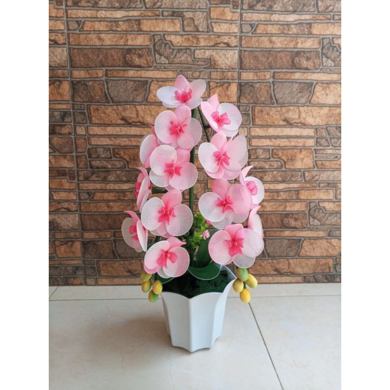 Bunga Hias Stoking Anggrek Cantik 15 Bunga/bunga hias/bunga anggrek
