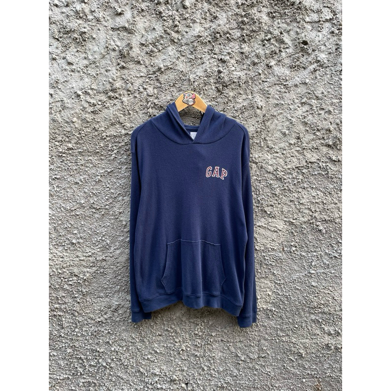 Hoodie GAP Waffle Tapestry Navy Unisex