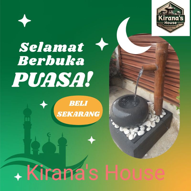 Air mancur pancuran dari bambu/ pancuran bambu/ air mancur zen