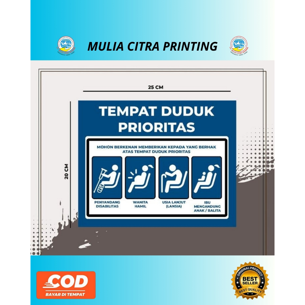

CETAK STIKER TEMPAT DUDUK PRIORITAS SIGN RAMBU K3
