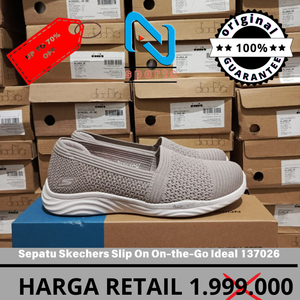 Sepatu Skechers Slip On On-the-Go Ideal 137026 Original 100%