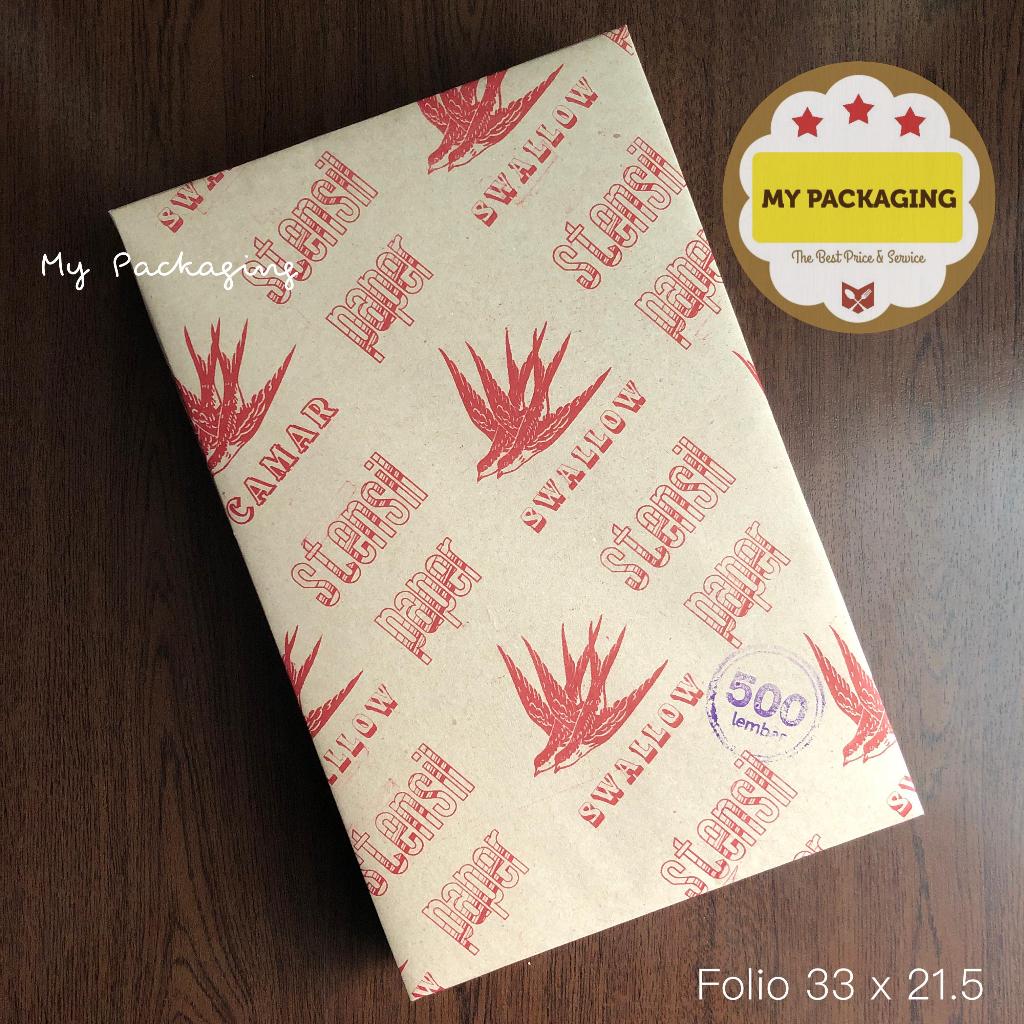 

KERTAS Buram Kertas Koran Stensil Ukuran folio F4 satu Rim isi 500 lembar