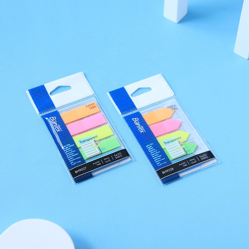 

[Terminal Stationery 01] Bantex Pembatas Buku / Index Tab Multi Warna Tanpa Residu 45x12 mm BH90XX