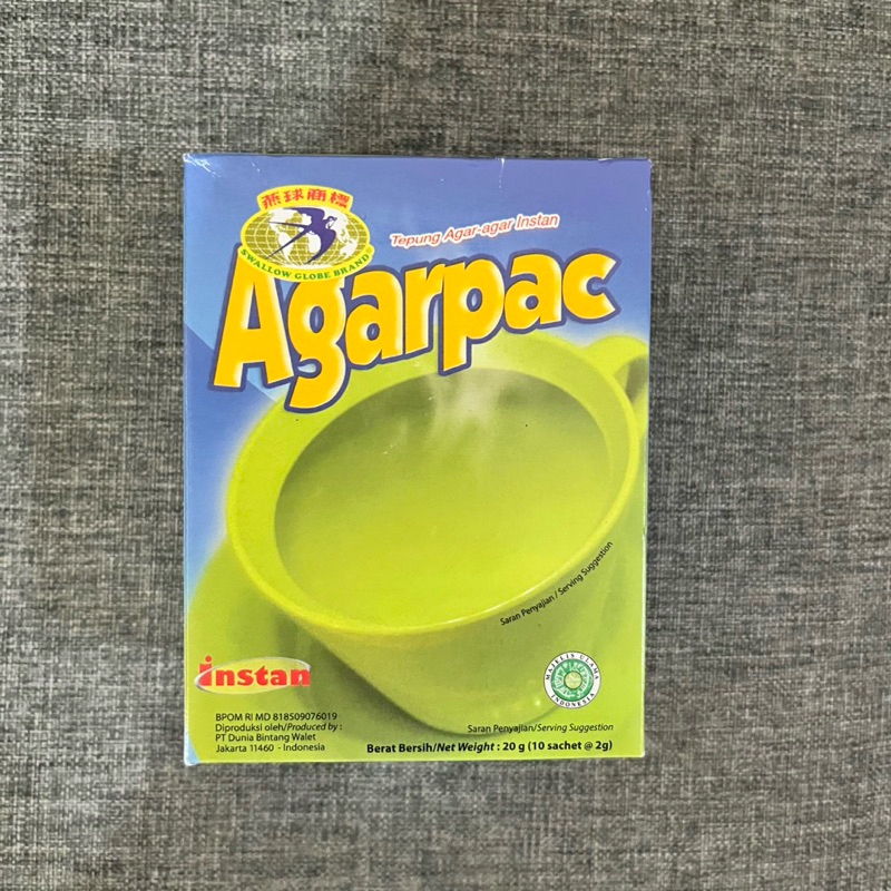 

Swallow Globe Brand - Agarpac Tepung Agar-agar Instan Instant Berat 20g 10 sachet & 2g