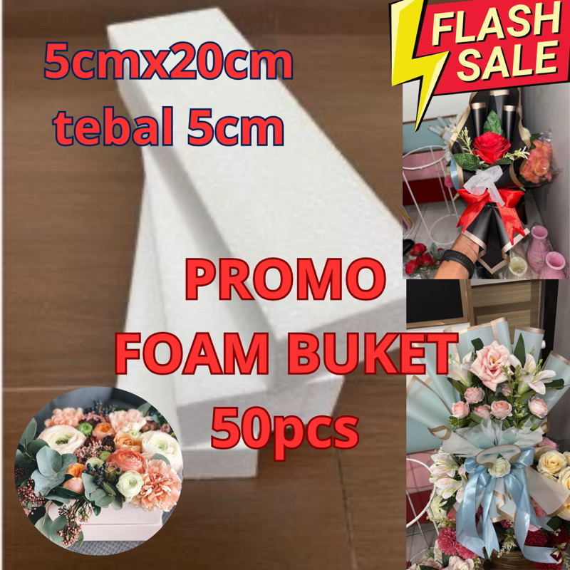 

PAKET 50pcs STYROFOAM BUKET 20cm x 5cm x 5cm PREMIUM BERKUALITAS