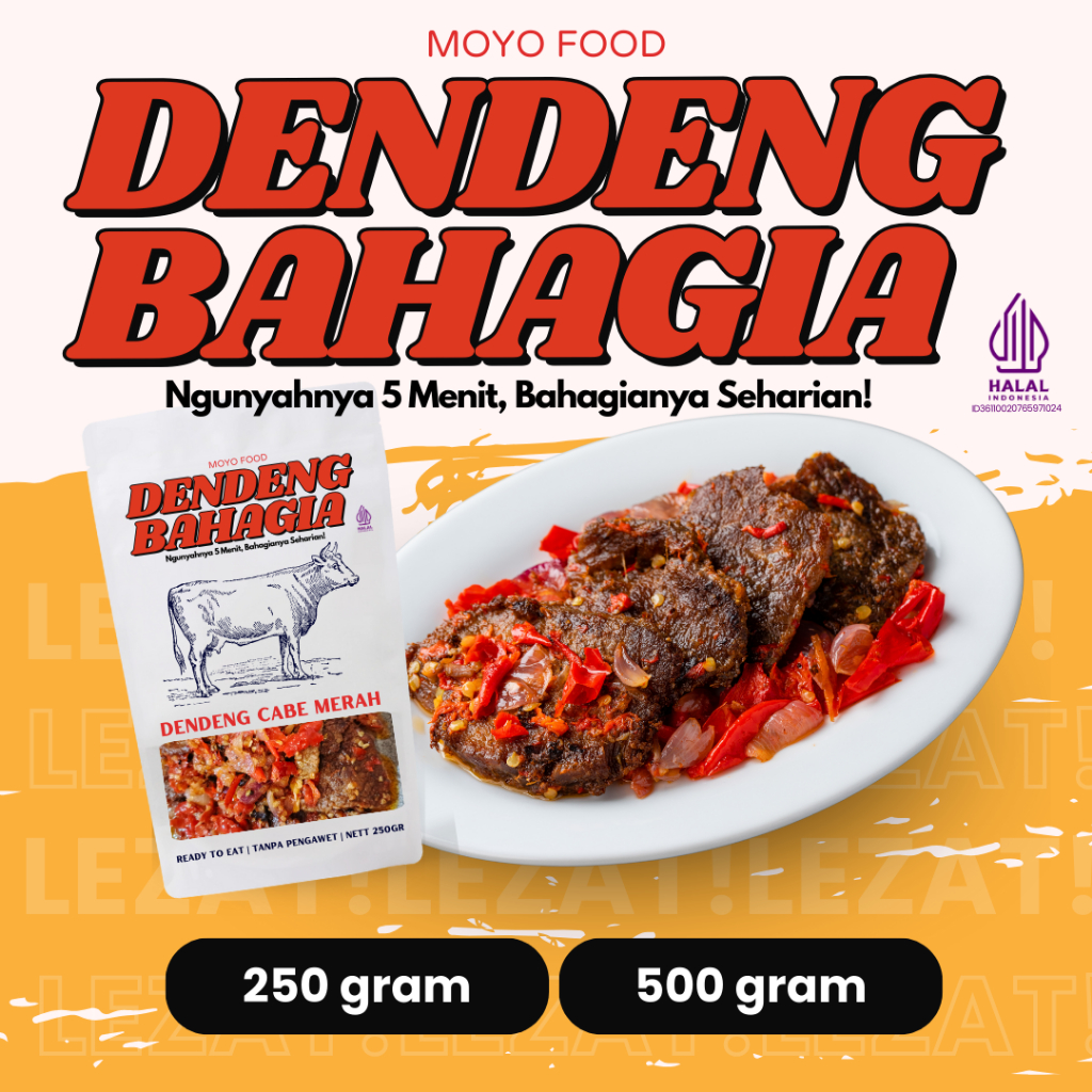 

DENDENG BAHAGIA - SAPI BALADO BATOKOK LAMBOK HALAL - 250gr 500gr - By MOYO FOOD