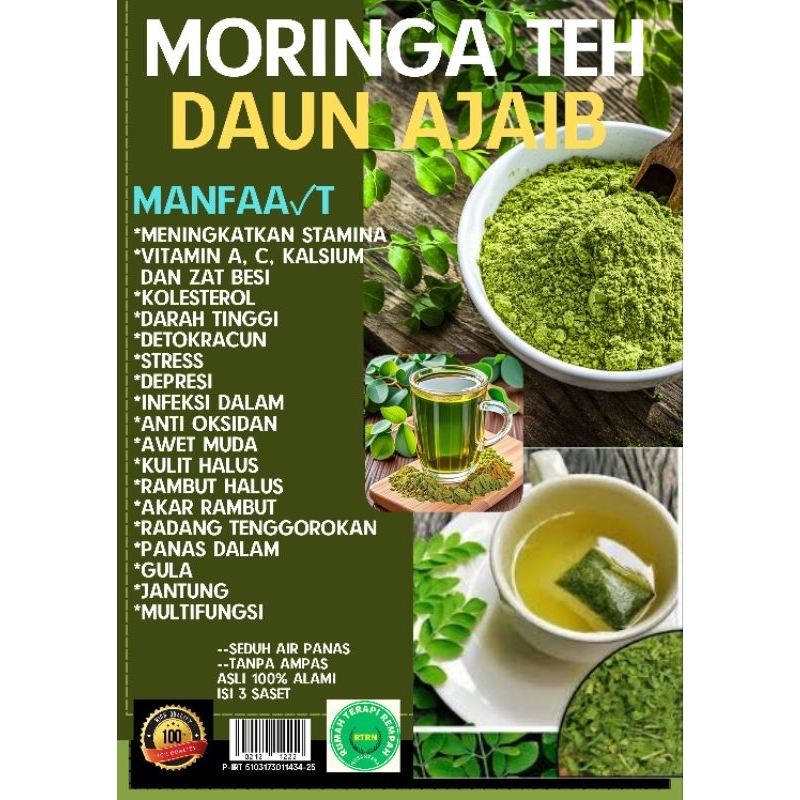 

moringa teh, Daun ajaib, vitamin A,C dan zat besi. rambut rontok,kulit halus. multifungsi