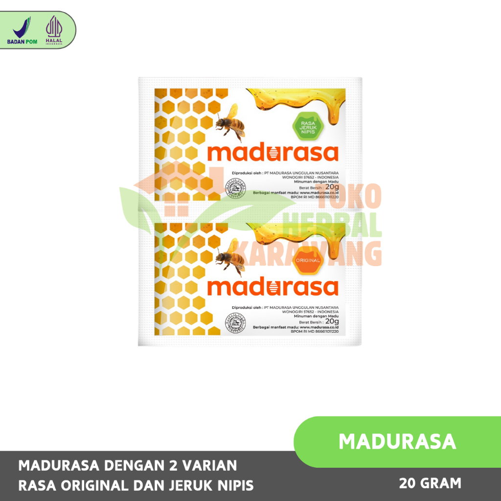 

Madurasa 1 Sachet @20gram - Original / Jeruk Nipis