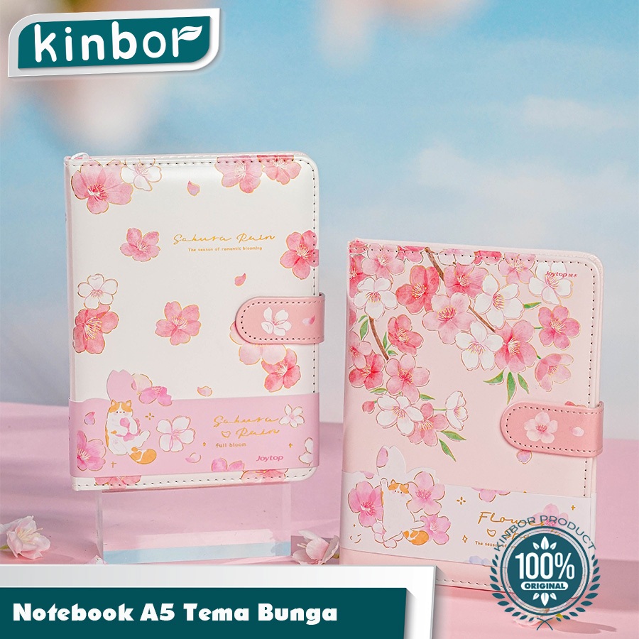 

Buku Catatan Unik Jurnal Diary Motif Lucu / Notebook A5 A6 Pink Flower Sakura Planner Agenda