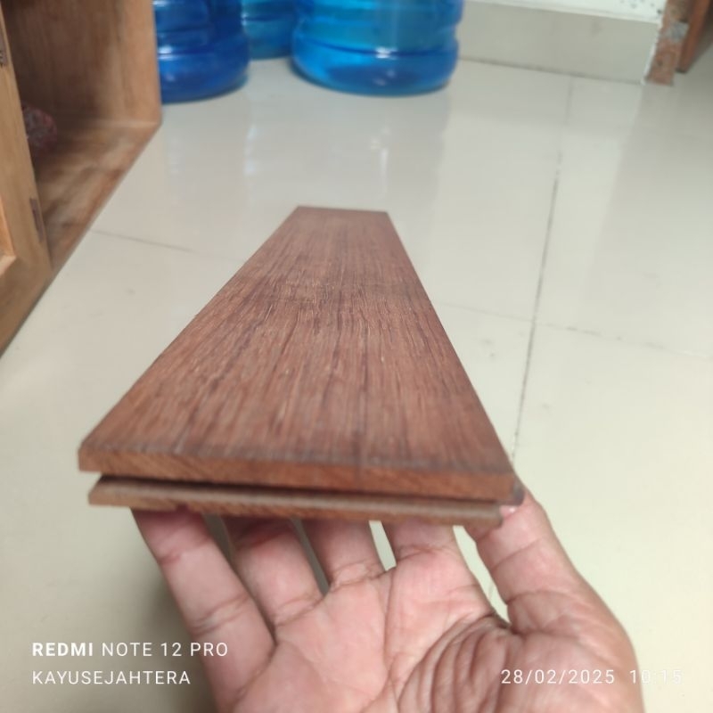 FLOORING LANTAI KAYU MERBAU ASLI 1,5 x 9 x 60 cm