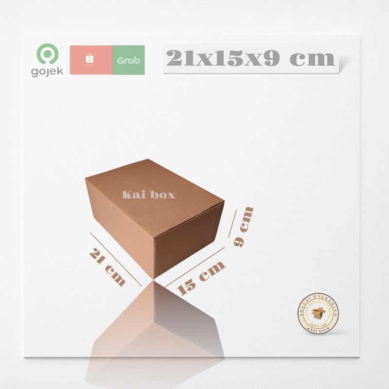 

kardus ukuran 21x15x9 cm box singel wall polos ST