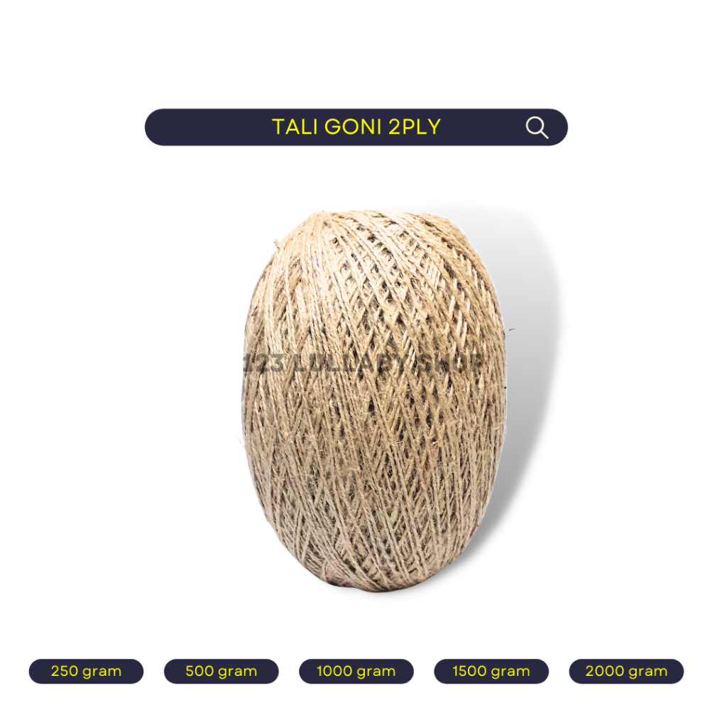 

Tali goni tali rami 2mm 2ply tali kerajinan tali souvenir kerajinan DIY tali jute