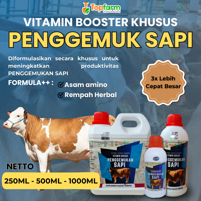 Vitamin Penggemuk Sapi/ Obat Penggemuk Sapi/ Obat Penggemuk Sapi Super Cepat/ Vitamin Ternak Penggem
