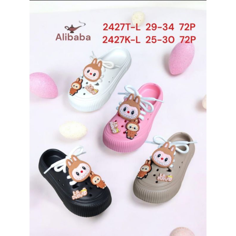 Sepatu Sandal Alibaba Anak Perempuan Motif Labubu