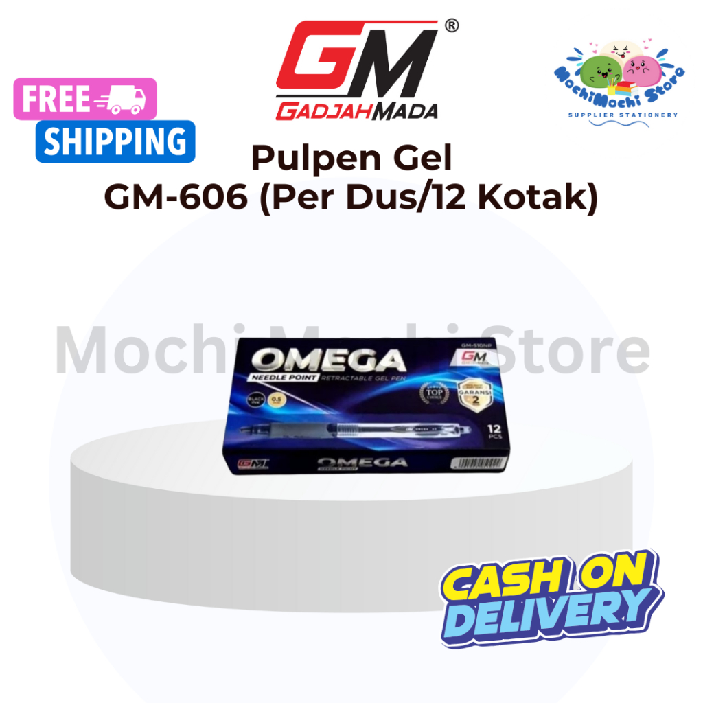 

PER DUS/12 KOTAK Pulpen Omega Gel GM-510NP | Pulpen 0.5mm | Gel Pen | Pulpen Tinta Hitam | Bolpen Gel Stationery