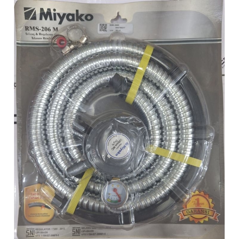 Miyako Selang Regulator Gas RMS-206M / Selang dan Regulator Kompor Gas Miyako
