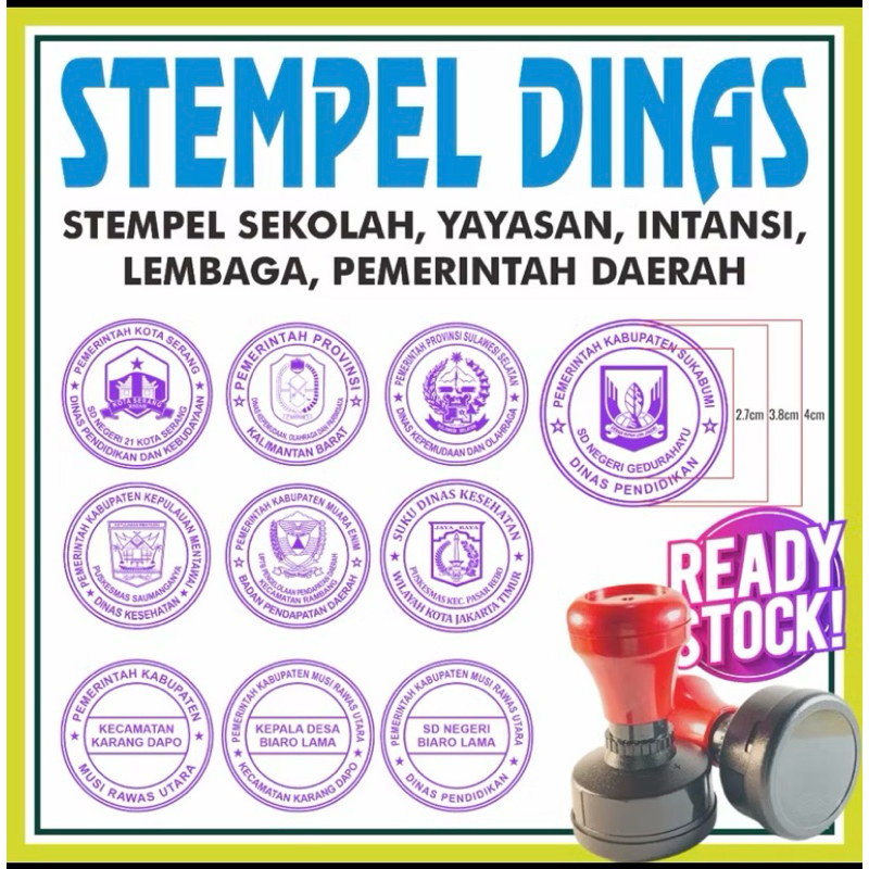 

STEMPEL DINAS SEKOLAH, YAYASAN, INSTANSI, LEMBAGA, PEMERINTAH DAERAH