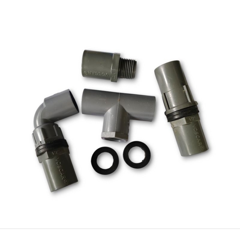 Paket Sambungan Keni 1/2 & 3/4 Inch Sock Drat SSD Dengan Karet Seal