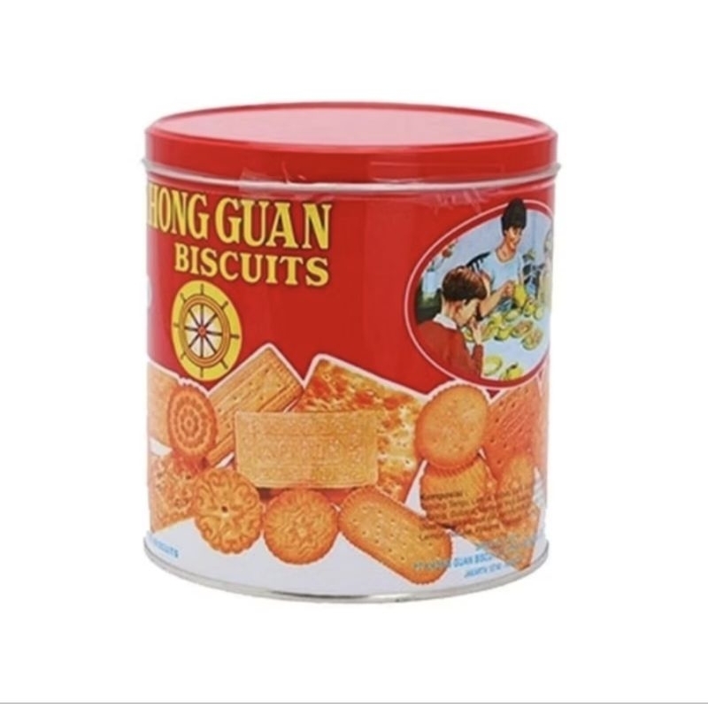 

BISKUIT KHONG GUAN KALENG MERAH BULAT /ROTI KALENG KGUAN MINI