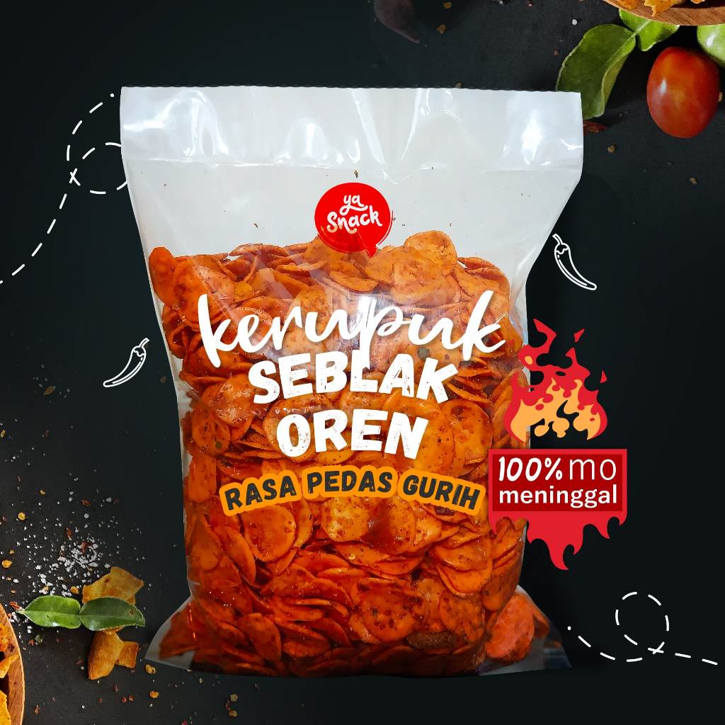 

YASNACK KERUPUK SEBLAK OREN / 500gr