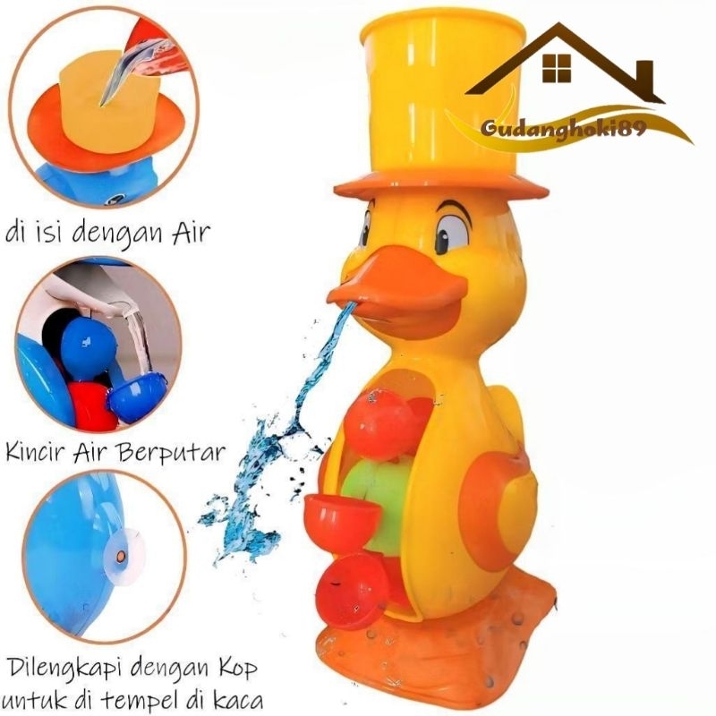 Mainan Mandi Anak Kincir Air Bebek / Mainan Mandi Bayi Bebek Kincir Air