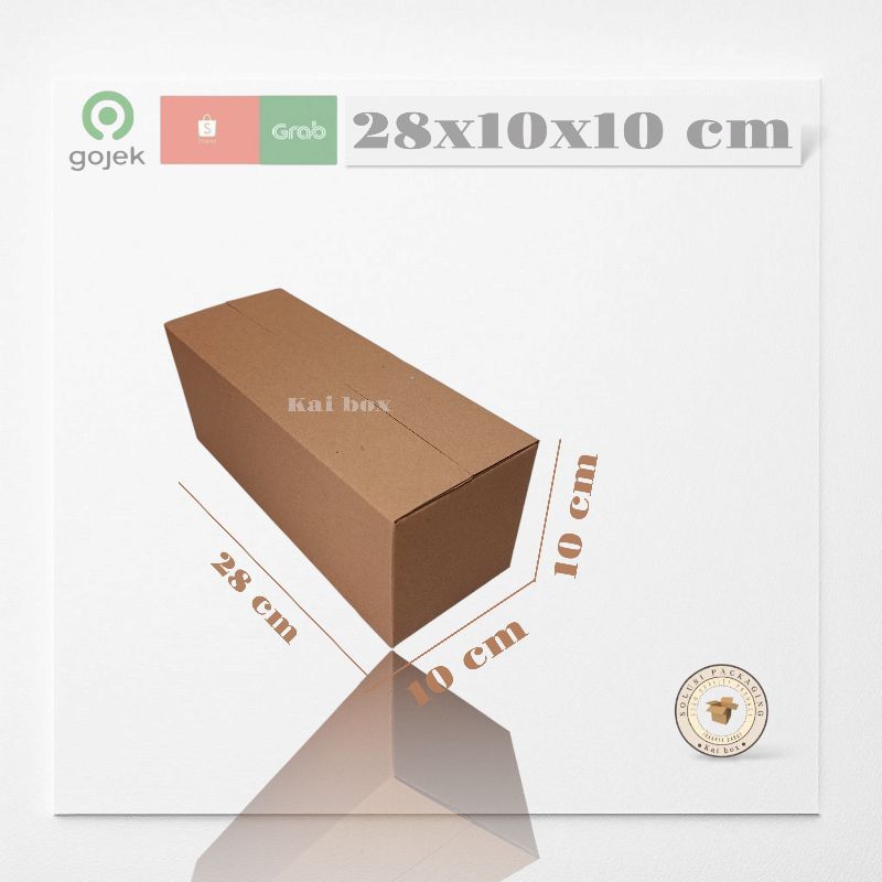 

kardus ukuran 28x10x10 cm box singel wall polos ST