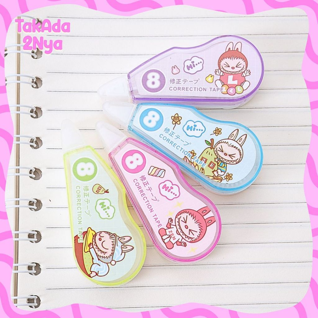 

Tip-X Kertas Labubu No.0872 Correction Tape TipeX Penghapus Pulpen Tipe X pita