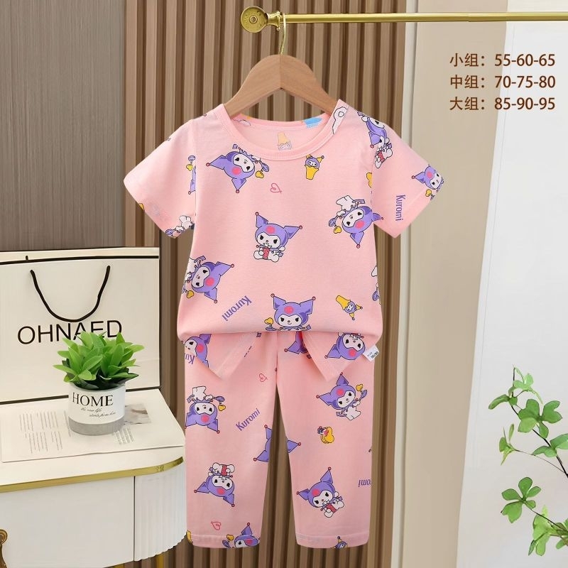 cp TK anak perempuan,baju tidur,baju anak perempuan,baju kuromi
