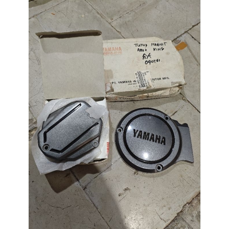 COVER POMPA OLI + BAK MAGNIT TUTUP BLOK MAGNET SILVER ABU RXKING MASTER RX KING 1999-2001 ORI ASLI O