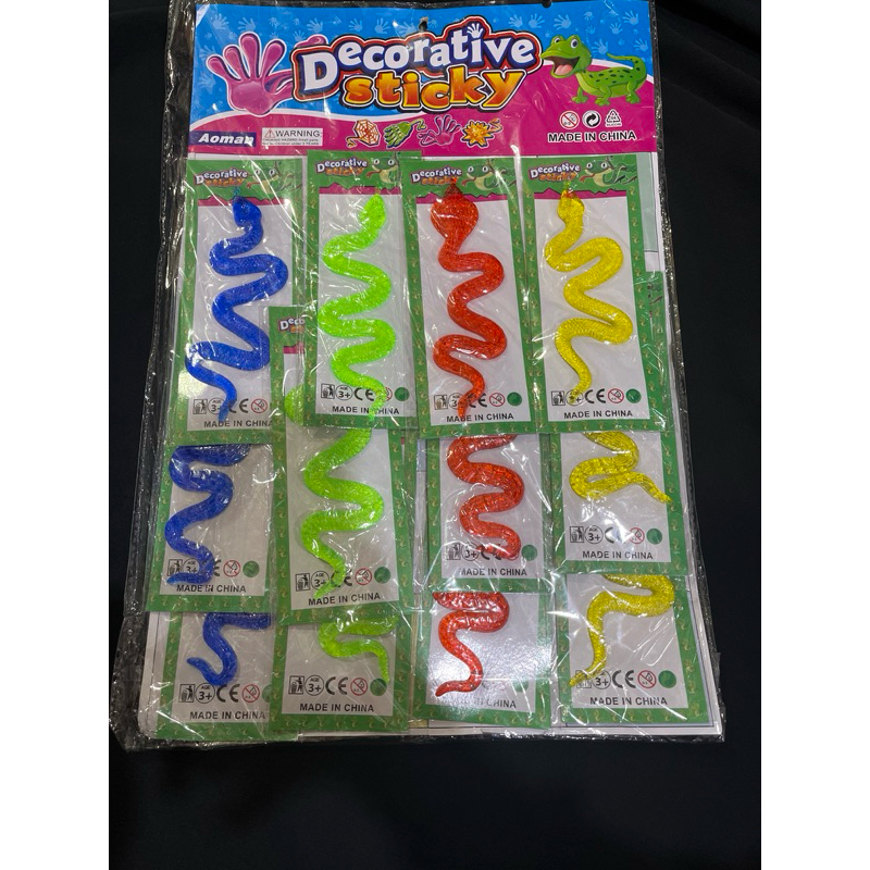 Sticky ular karet mainan prank ular karet