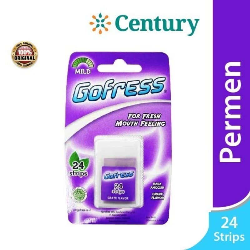 

Permen Gofress Xylitol For Fresh Mouth Feeling Grape Flavor 24strip