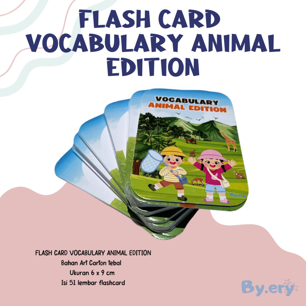 FLASHCARD VOCABULARY ANIMAL EDITION | HEWAN | BY.ERYY