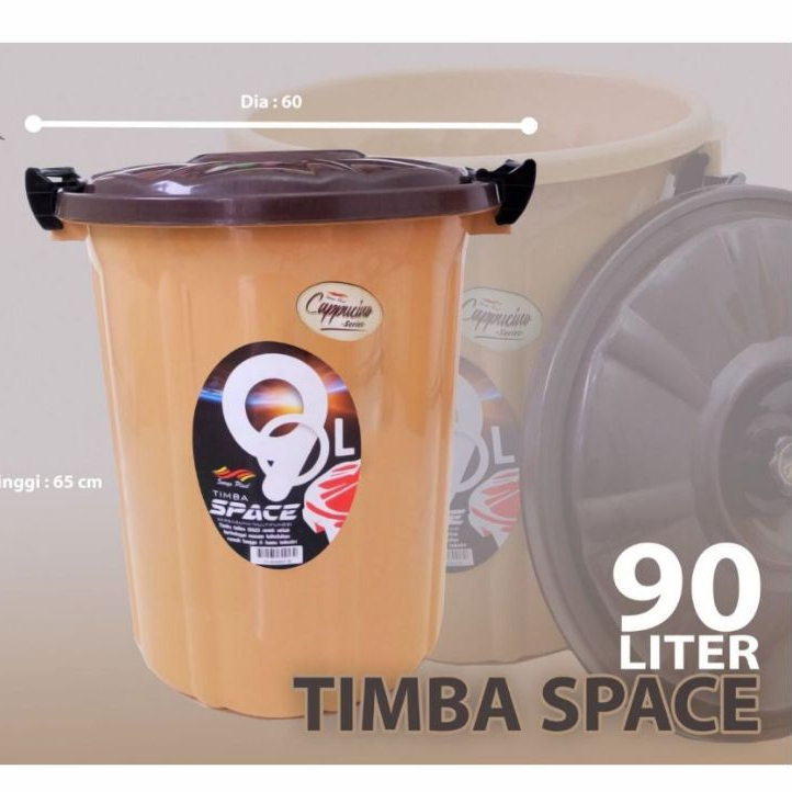 TIMBA AIR / Ember BESAR - Ember Air 90 Liter - Ember Plastik Tebal - Timba Air + Tutup - Tong Air Te