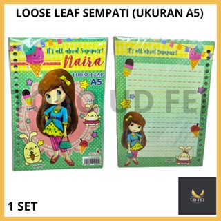 

(1 SET = 20 LEMBAR + 1 PEMBATAS) NAIRA LOOSE LEAF SEMPATI A5/LOOSE LEAF CEWEK/ ISI BINDER A5 CEWEK/ ISI BINDER FANCY/ KERTAS BINDER
