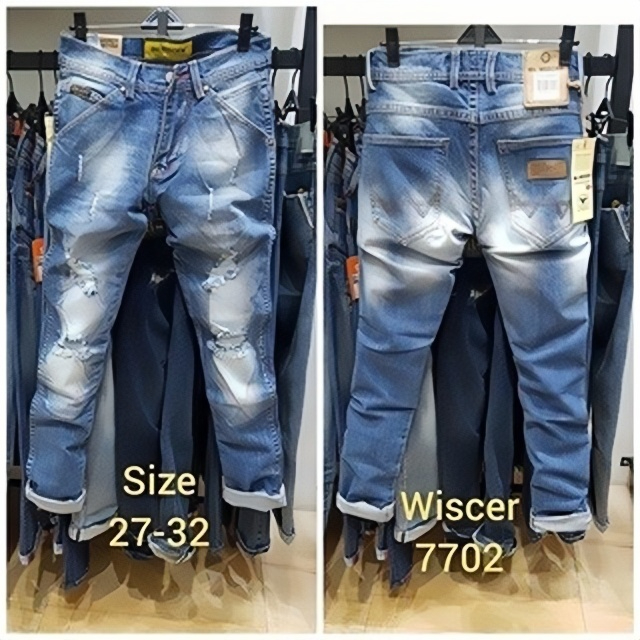 Celana jeans panjang pria model sobek Mc.Wiscer  |  Celana jeans panjang pria mc.wiscer original