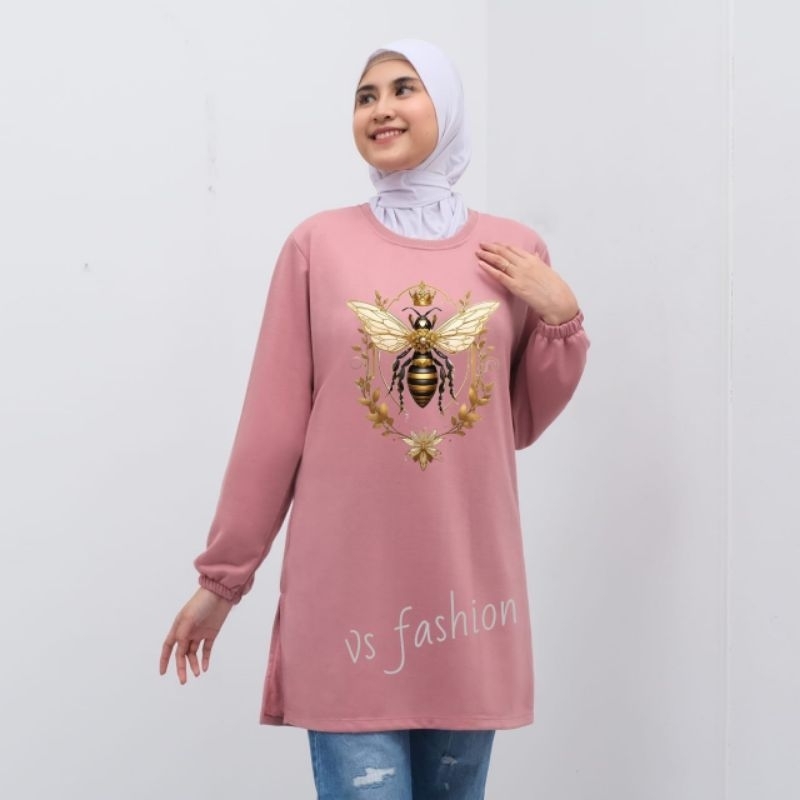 kaos tunik wanita dewasa kaos tunik wanita motif lebah kaos tunik cantik